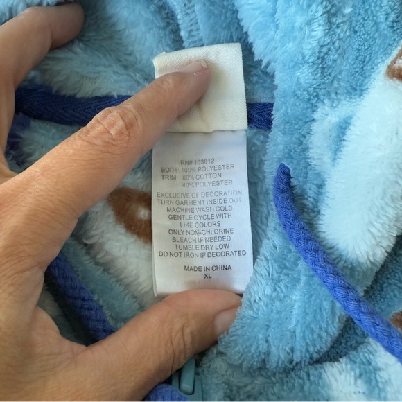 Women’s Munki Munki Hot Cocoa Fleece Onesie Sz XL Hoodie, Smooth Zipper EUC - Picture 5 of 6